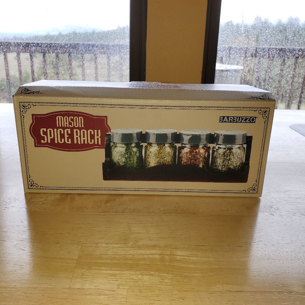 Mason Jar Spice Rack with Containers